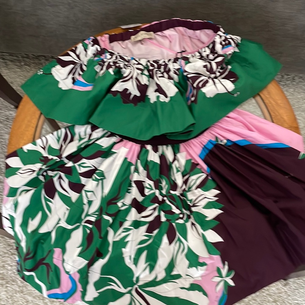 Emilio Pucci strapless summer cotton dress size 34